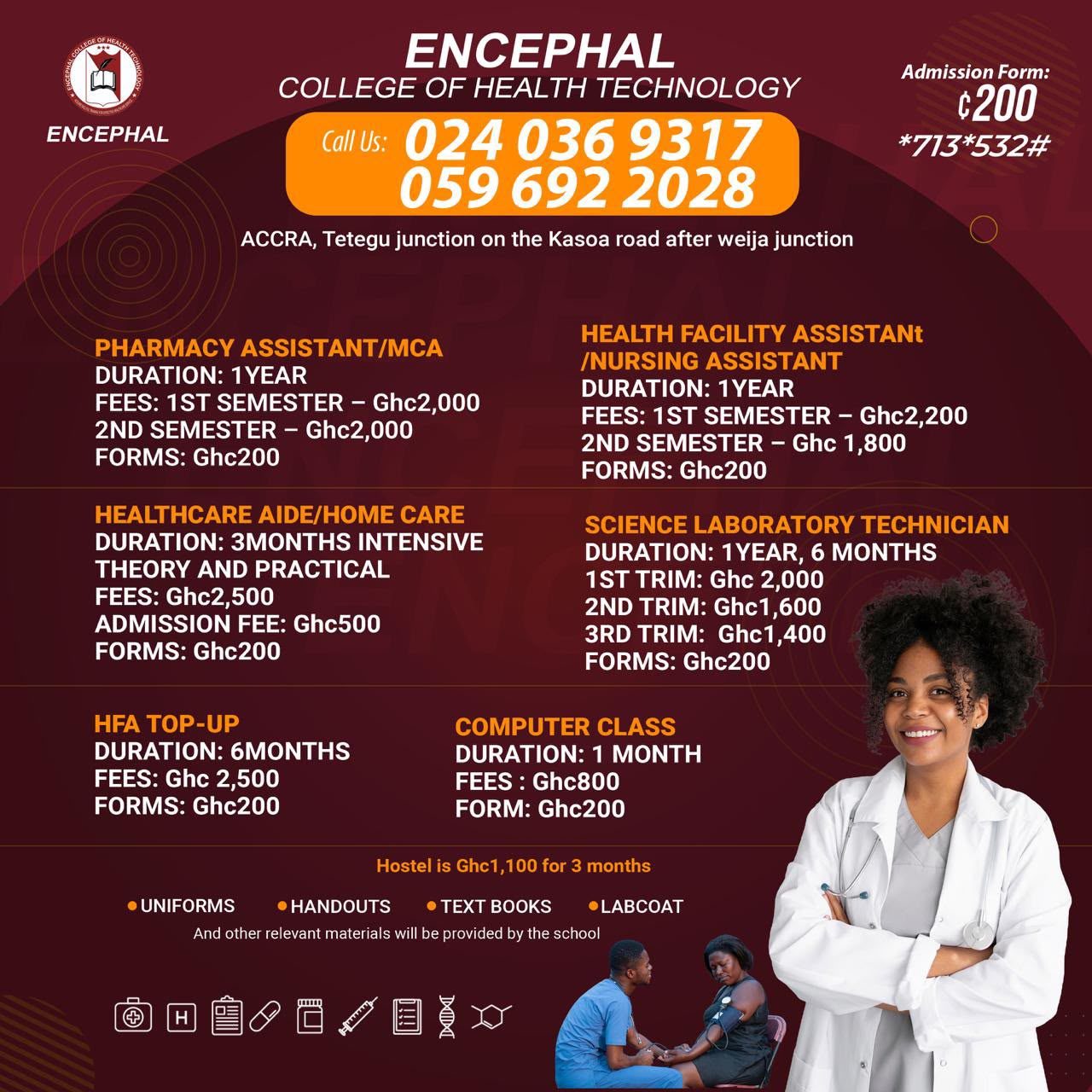Programs, Fees & Contact Flyer